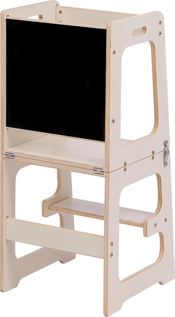 Kullë mësimi për fëmijë me tabelë, dru pishe natyral, RICKI FH18345.01, 37x40x84cm