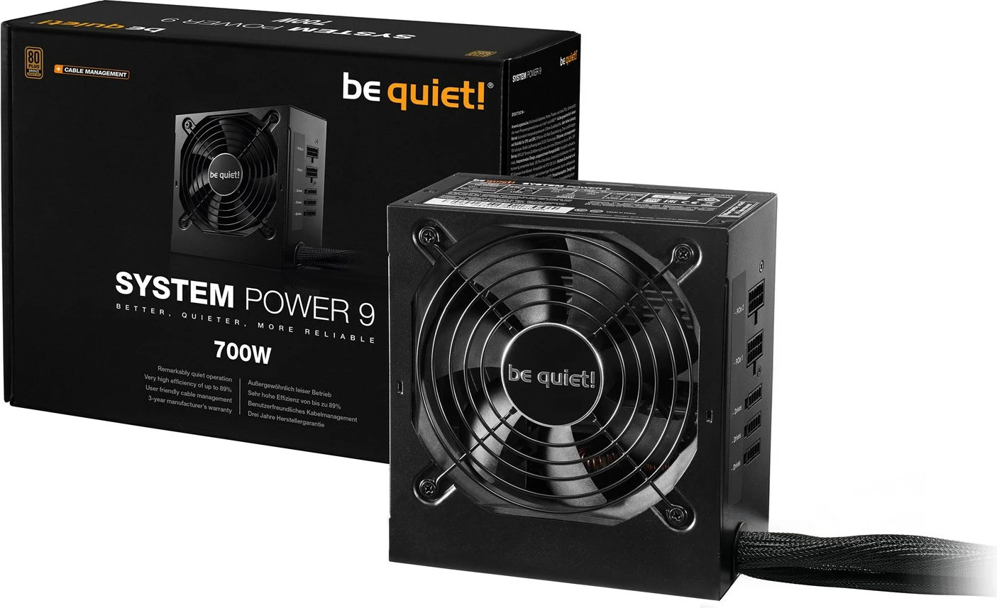Furnizues energjie BE QUIET! System Power 9, 700W, CM, i zi