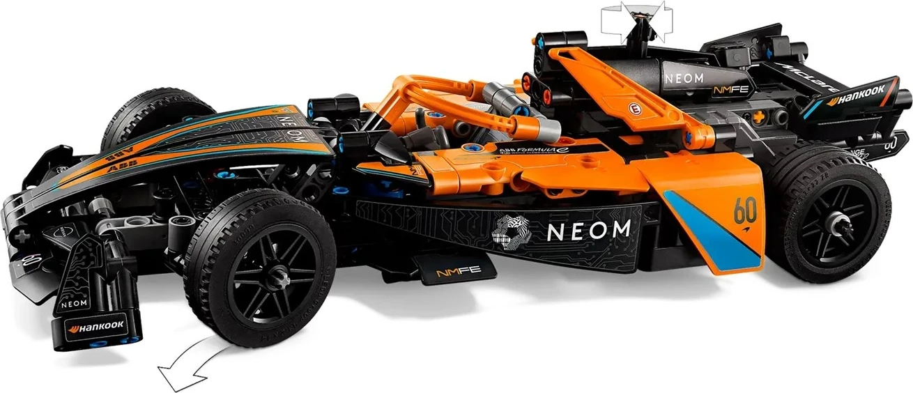 Set LEGO Technic 42169, NEOM McLaren Formula E, për fëmijë 9+, Portokalli