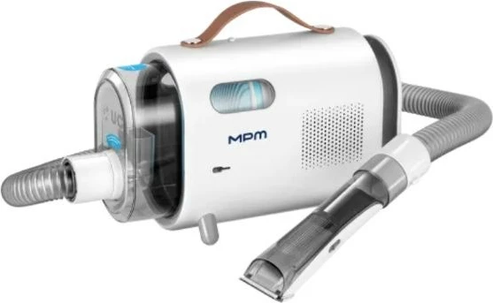 Pajisje kujdesi për kafshë MPM MOD-100, me fshesë me korrent dhe prerës qimesh, Gri