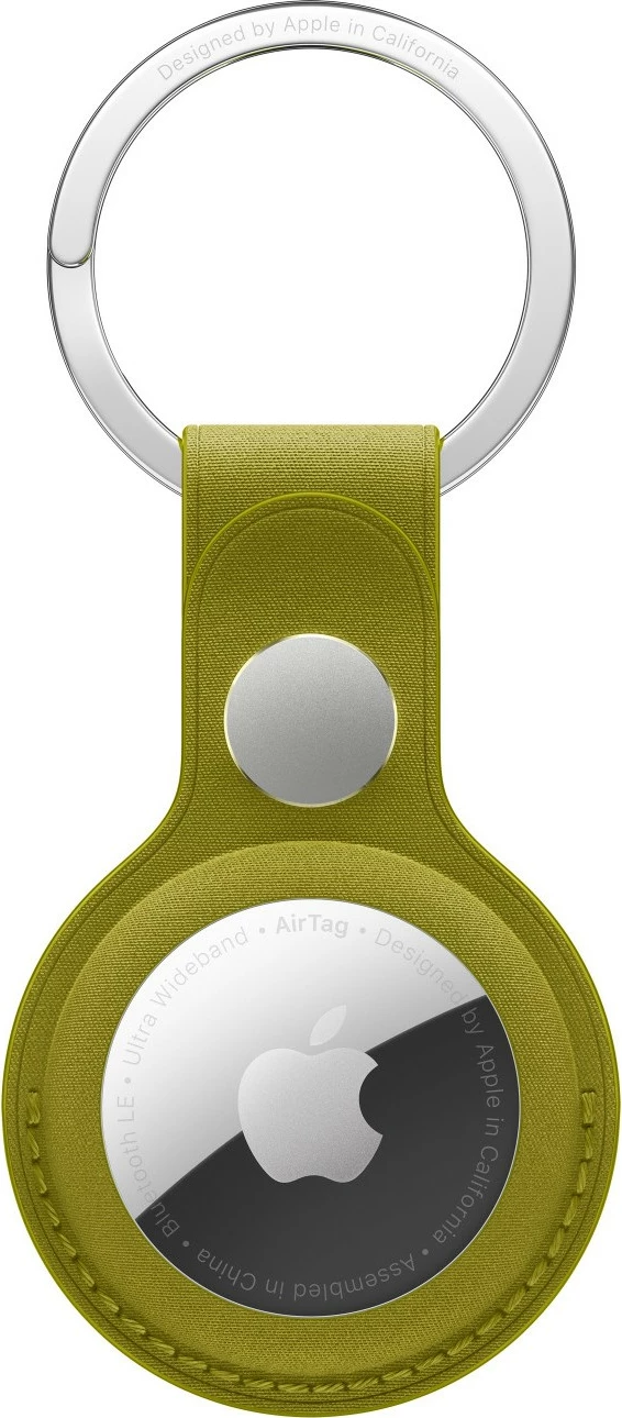 Apple AirTag FineWoven Key Ring, Chartreuse