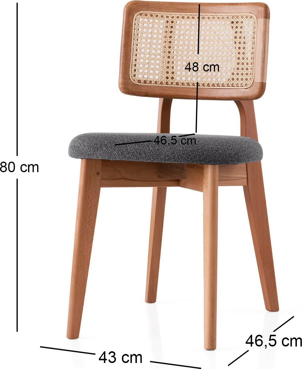 Karrige Skye Decor, ngjyrë lisi dhe gri e errët, Punto - 4452