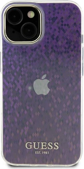 Mbështjellës Guess GUHCP15SHDECMP për iPhone 15 6.1", i fortë, efekt pasqyre, rozë
