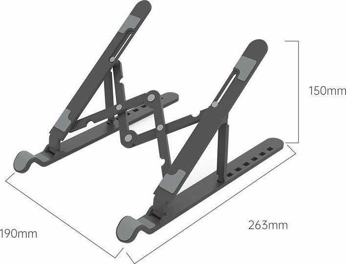 Mbajtëse laptopi Orico PFB-A24, e palosshme, rregullim këndi 7 nivele, deri 17", e zezë
