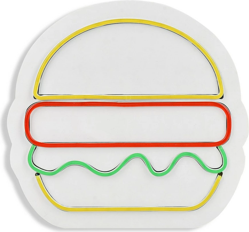 Dritë dekorative LED, plastikë, hamburger, shumëngjyrëshe