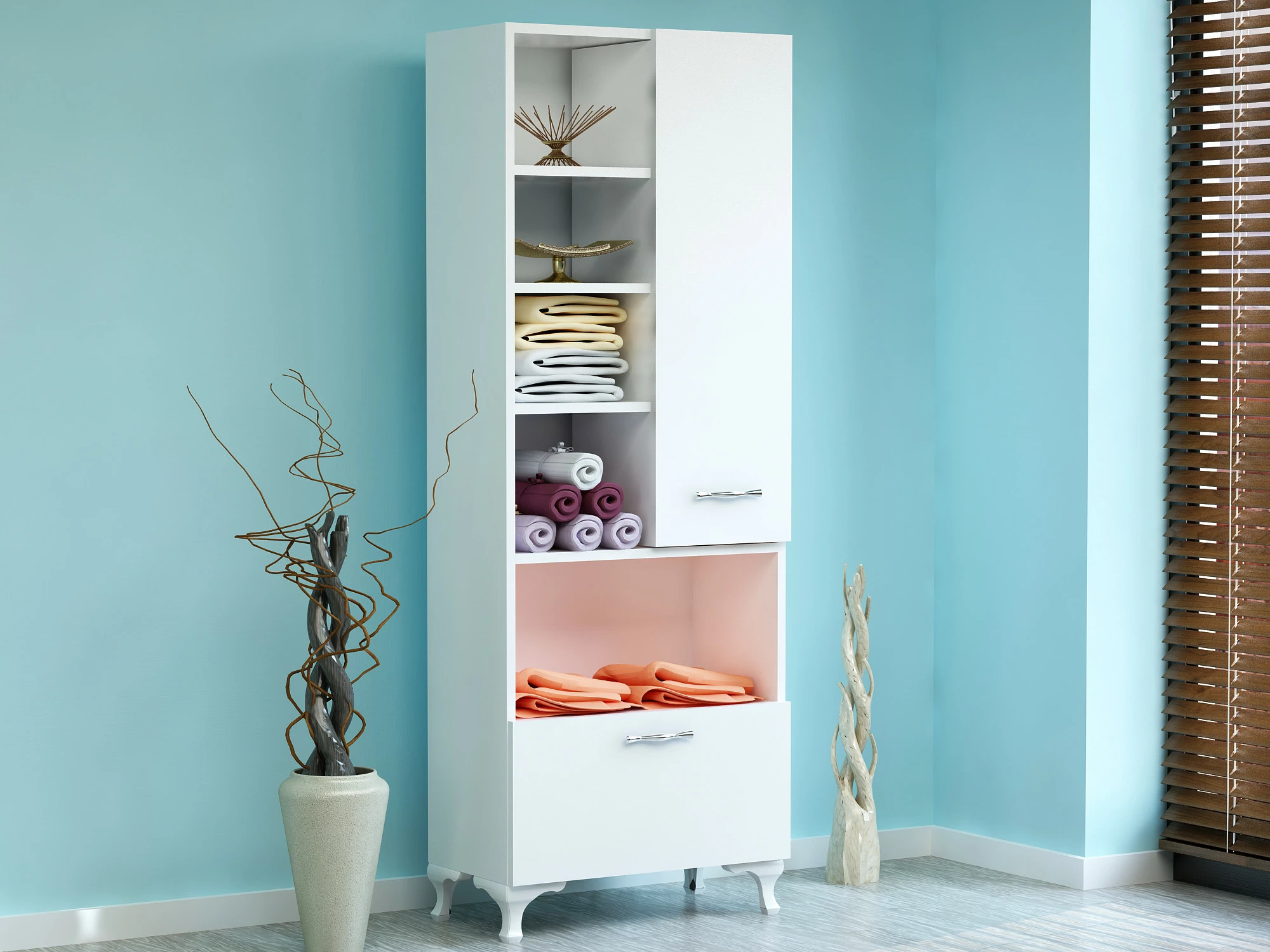 Dollap multifunksional Hanah Home, Sezen, i bardhë