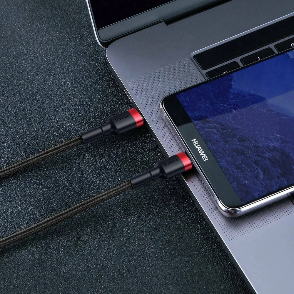Kabllo Baseus Cafule USB-C në USB-C 1m PD/QC, e zezë