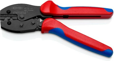 Krimpzange Knipex PreciForce MC4/EVO2, 220mm, kuqe/blu