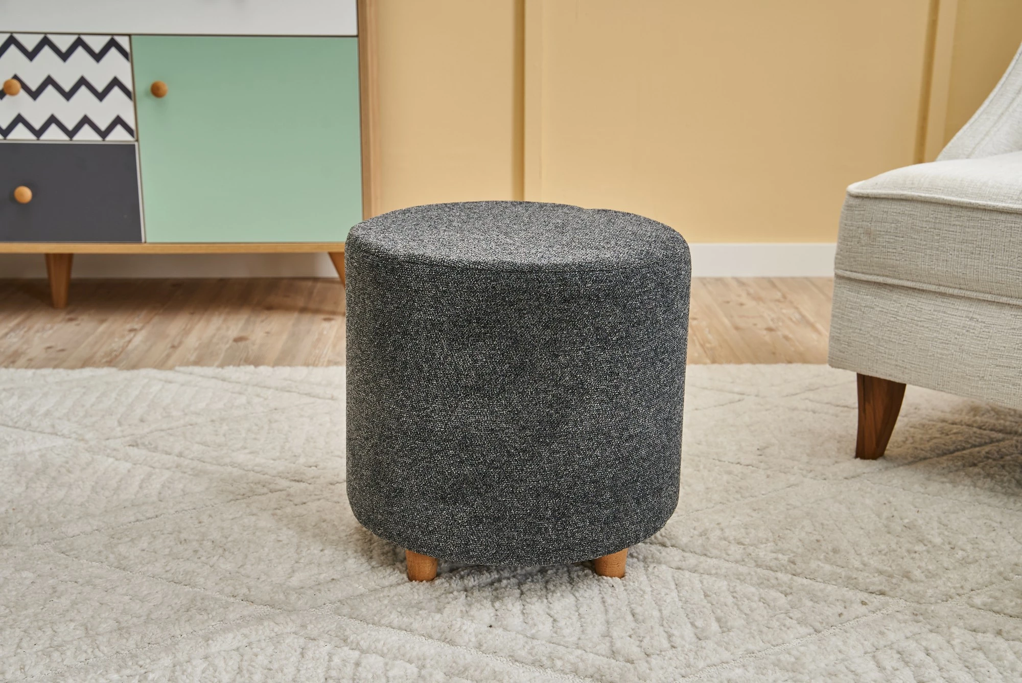 Puf Atelier del Sofa, Mario Gabbana 3V-11, anthracite, 40x40x40cm