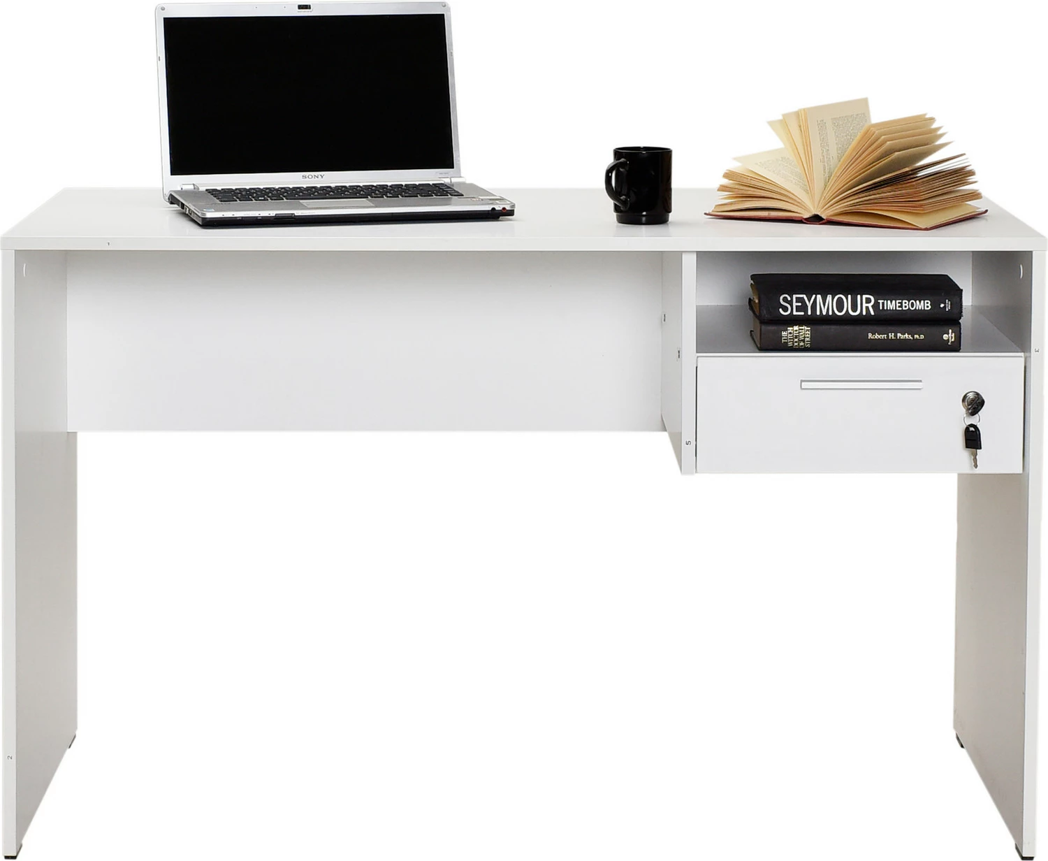 Tavolinë studimi Hanah Home, e bardhë, Cms-510-Dd-1