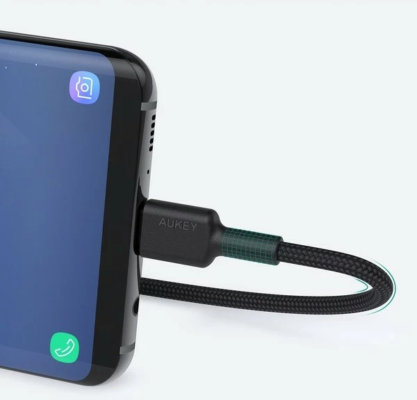 Kabllo USB-C në USB-C AUKEY CB-CD45, 0.9m, 60W, E zezë