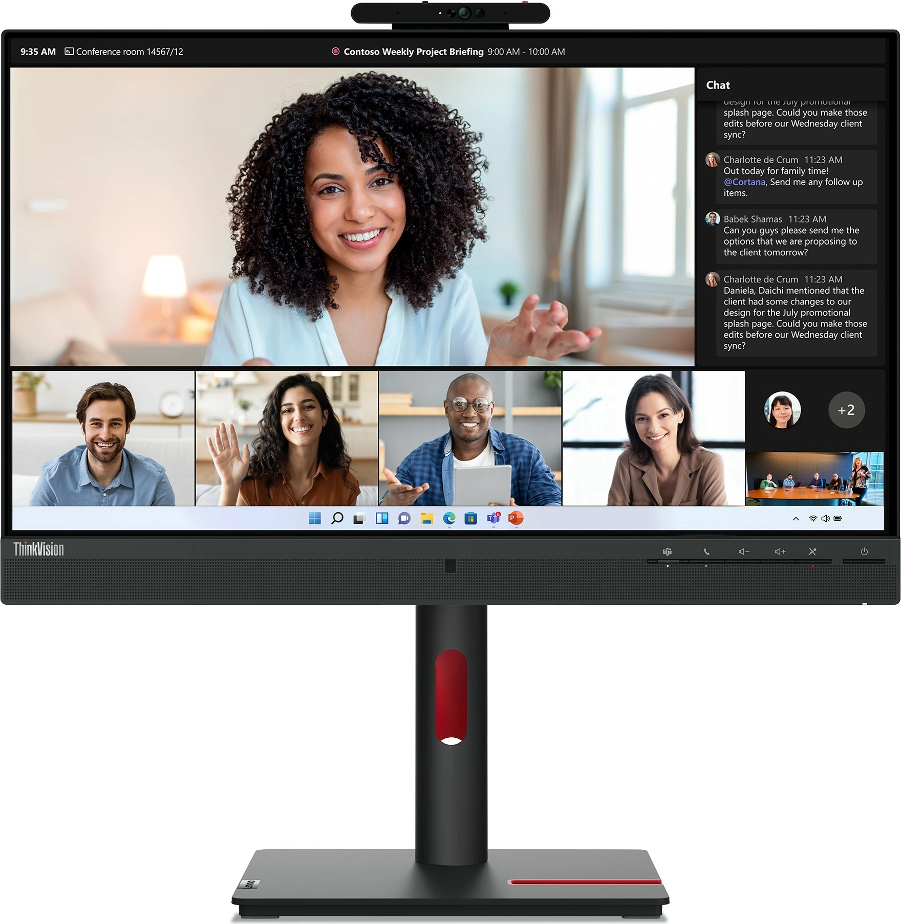 Monitor Lenovo ThinkVision T24mv-30, 23.8", Full HD, LED, i zi