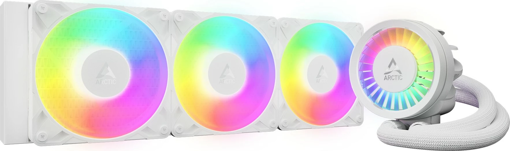 Ftohës uji për procesor ARCTIC Liquid Freezer III Pro 360 A-RGB, 3 ventilatorë 12cm, bardhë