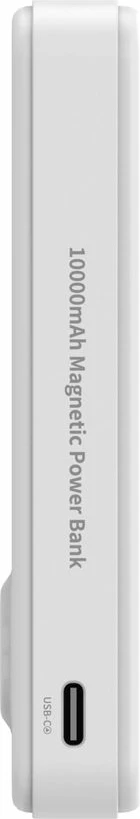 Powerbank Wozinsky WLWP-10KA0Y3WS, 10000 mAh, Qi2, MagSafe, me mbajtëse, Bardhë