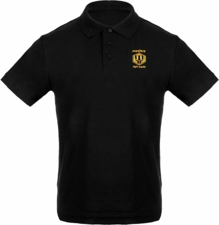 Polo maicë për meshkuj Masters, e zezë
