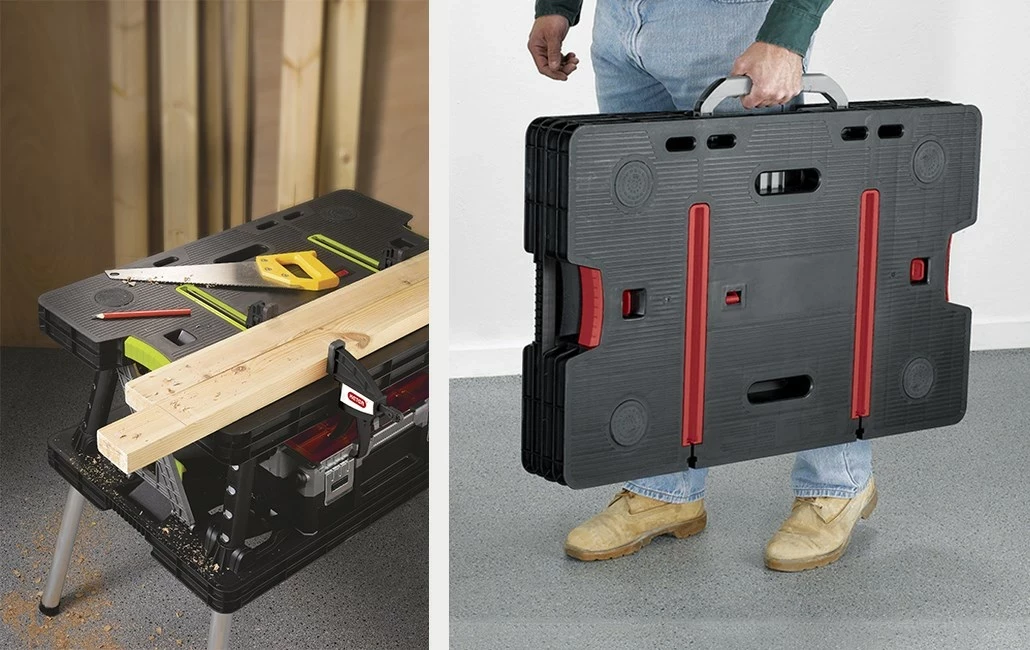 Tavolinë pune portative Keter, 910 mm, e zezë