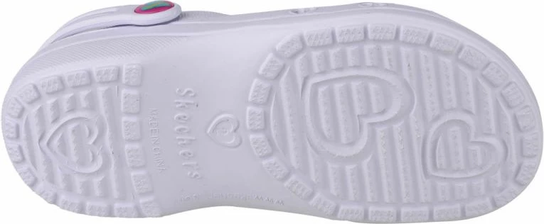 Slides për fëmijë Skechers, të bardha