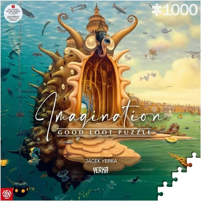 Puzzle Imagination Cenega Publishing Jacek Yerka Port / Harbor, 1000 elemente, Multikolor