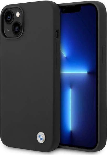 Mbështjellës BMW BMHCP14SSILBK për iPhone 14, 6.1", silikon, i zi