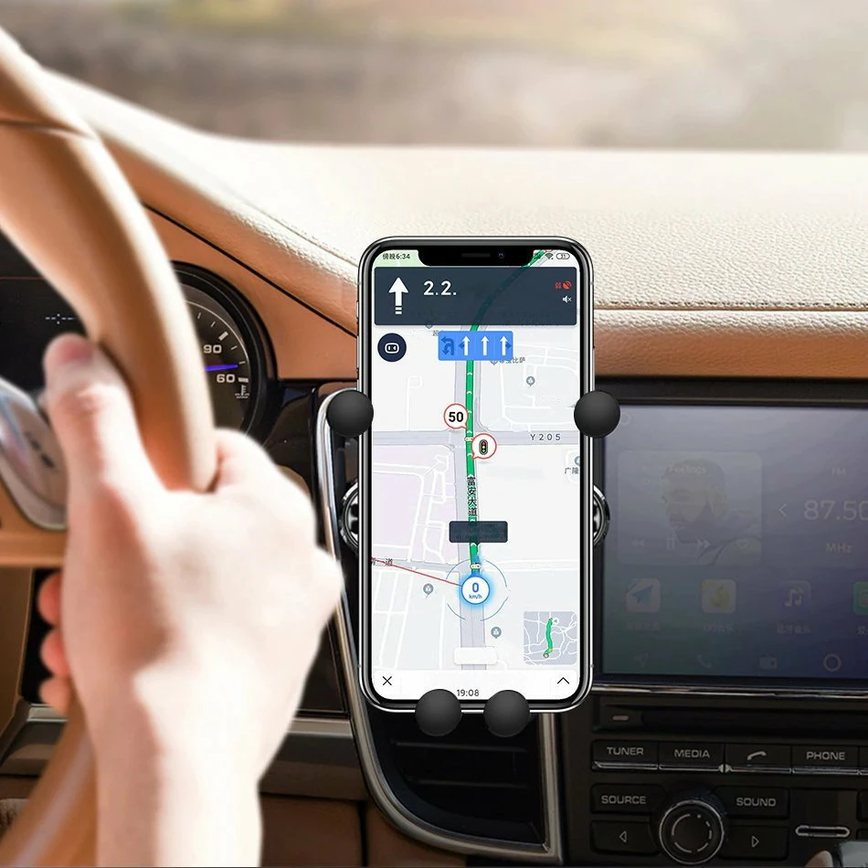 Mbajtës graviteti për celular Wozinsky WCH-05 për grilë ventilimi, zi