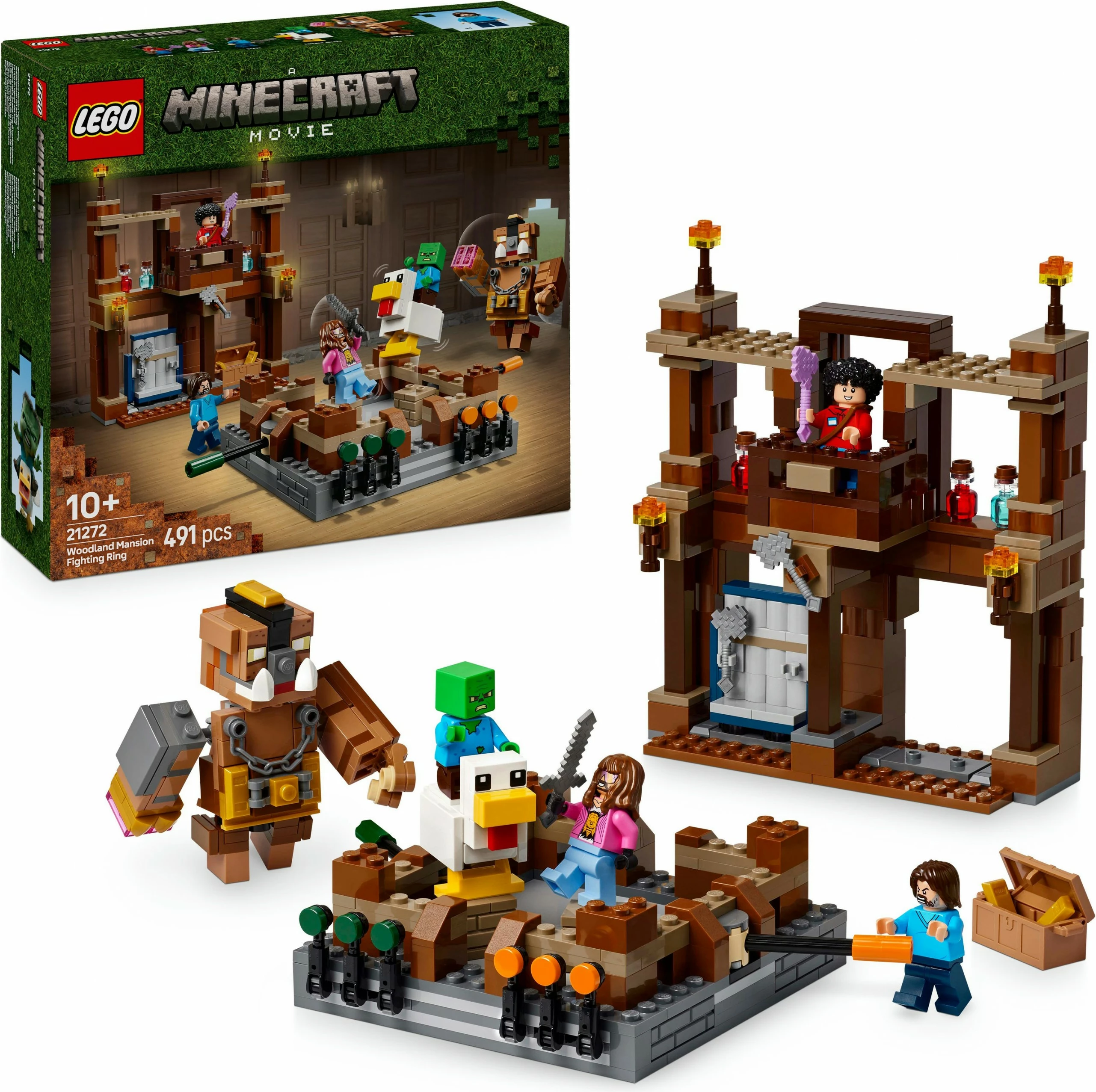 Set ndërtimi LEGO Woodland Mansion Fighting Ring, 491 pjesë, plastikë, shumëngjyrësh