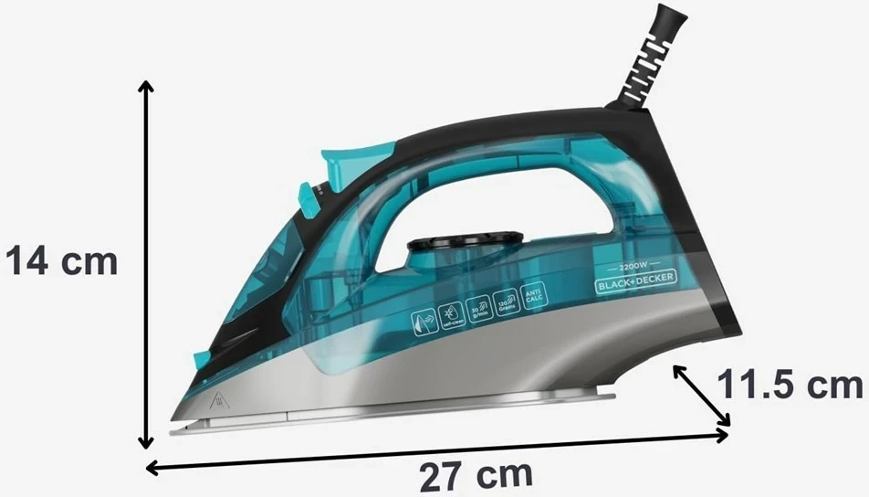 Hekur me avull BLACK+DECKER BXIR2201E, 2200 W, Inoks, Zi