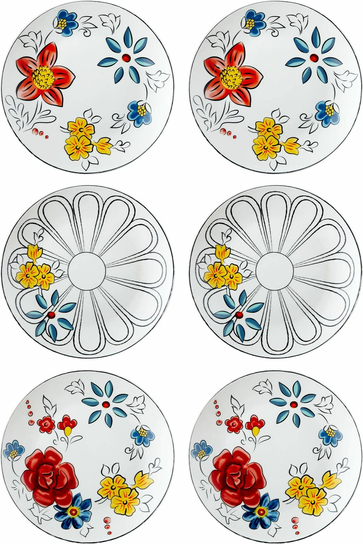 Set pjatash për ëmbëlsira (6 copë), Hermia, DNR0053