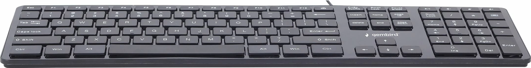 Tastierë Gembird KB-MCH-02, me kabllo, US layout, e zezë