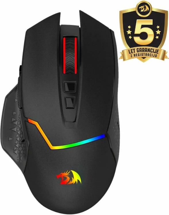 Maus wireless gaming Redragon Mirage M690-PRO 8000 DPI, 8 butona, RGB, i zi