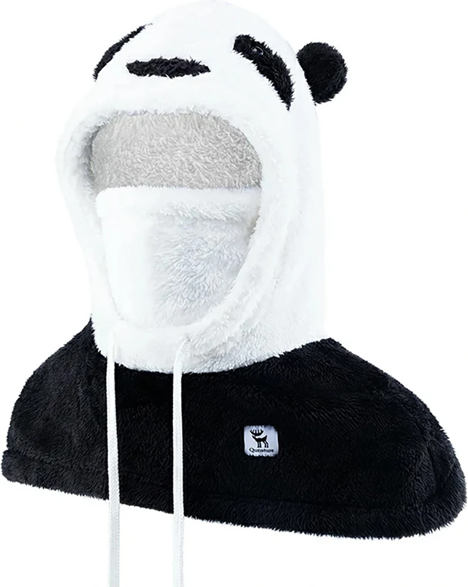 Balaklavë ski Qunature Panda, për fëmijë/të rritur, M, e zezë/e bardhë