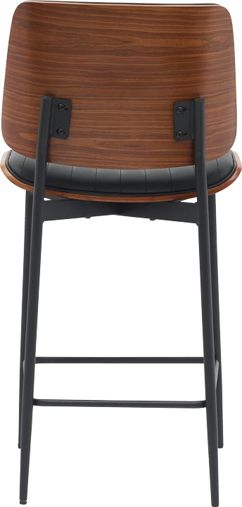 Karrige për bar Kathy, ngjyrë e zezë, dru arre, metal, 48.5x52.5x96cm