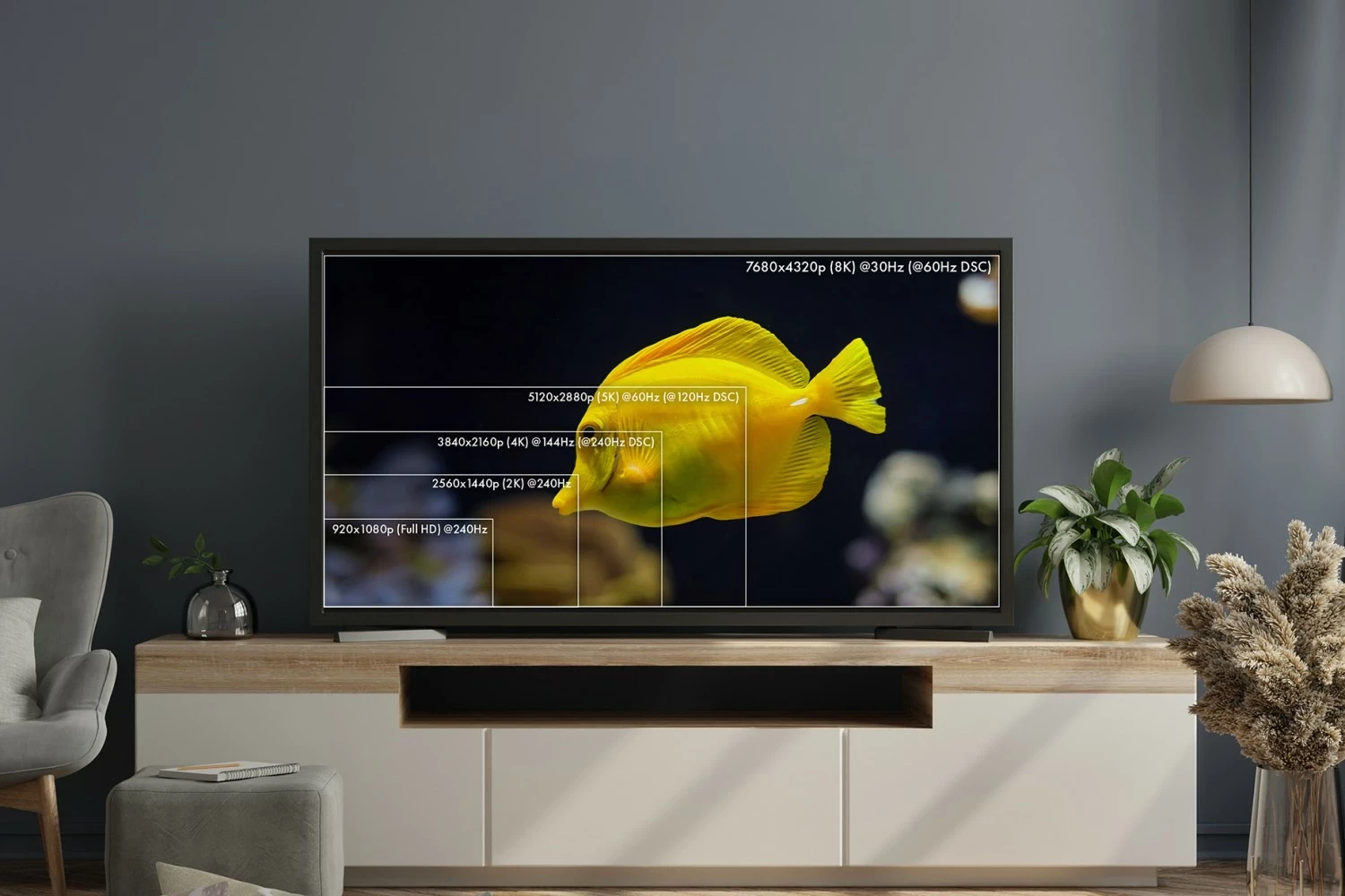 Kabëll optik Claroc DisplayPort 1.4 AOC 8K 5m, ngjyrë e zezë-gri