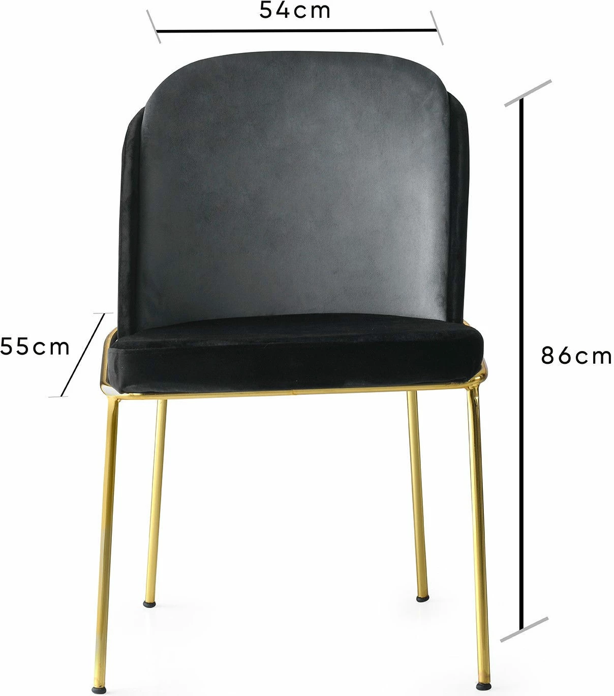 Set karrigesh (4 copë), Hanah Home, Dore - 103 V4, ngjyrë e zezë dhe ari