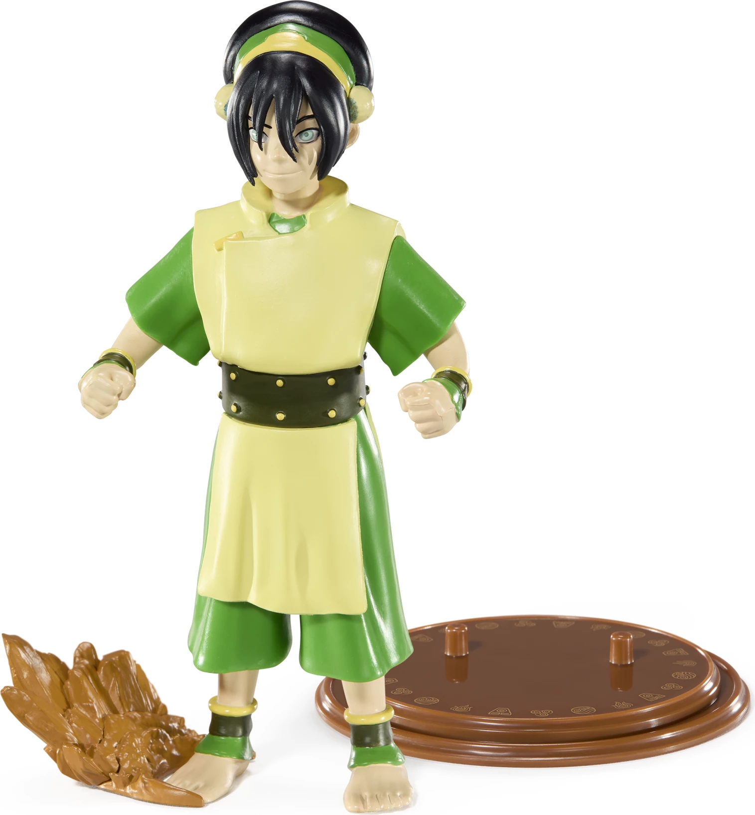 Figurë NOBLE COLLECTION Bendyfigs Toph 17 cm, e pozueshme, me bazë ekspozimi, 7+, jeshile/verdhë