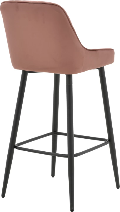 Karrige për bar Deppy, ngjyrë mollë e kalbur, kadife-metal, 43x54x102cm, set prej 2 copësh