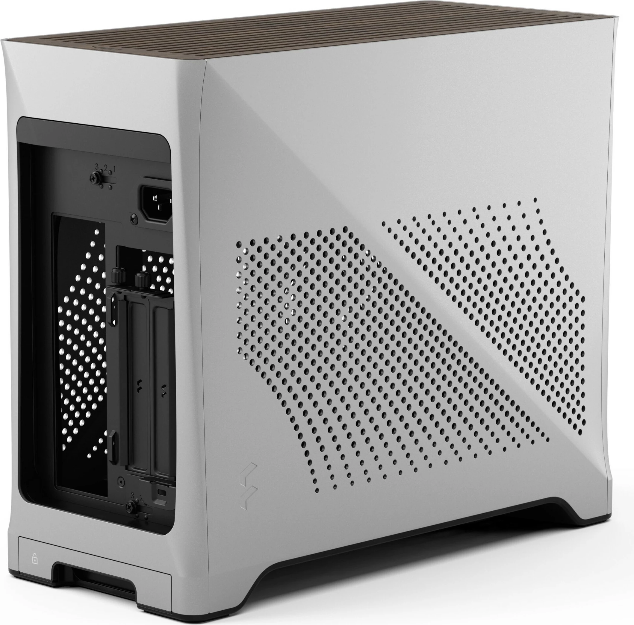 Kasë Fractal Design Era 2, Mini Tower, Silver