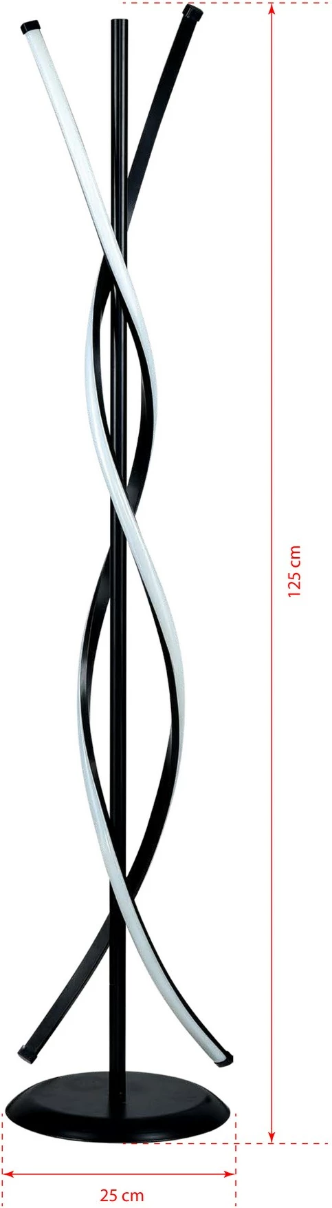 Llambë dyshemeje Opviq, Roller, e zezë-multingjyrëshe