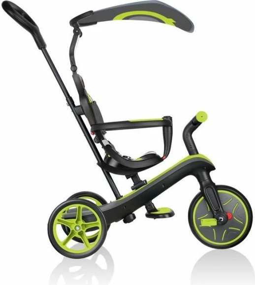 Biçikletë për fëmijë Globber Explorer Trike 4in1, e zezë dhe e verdhë