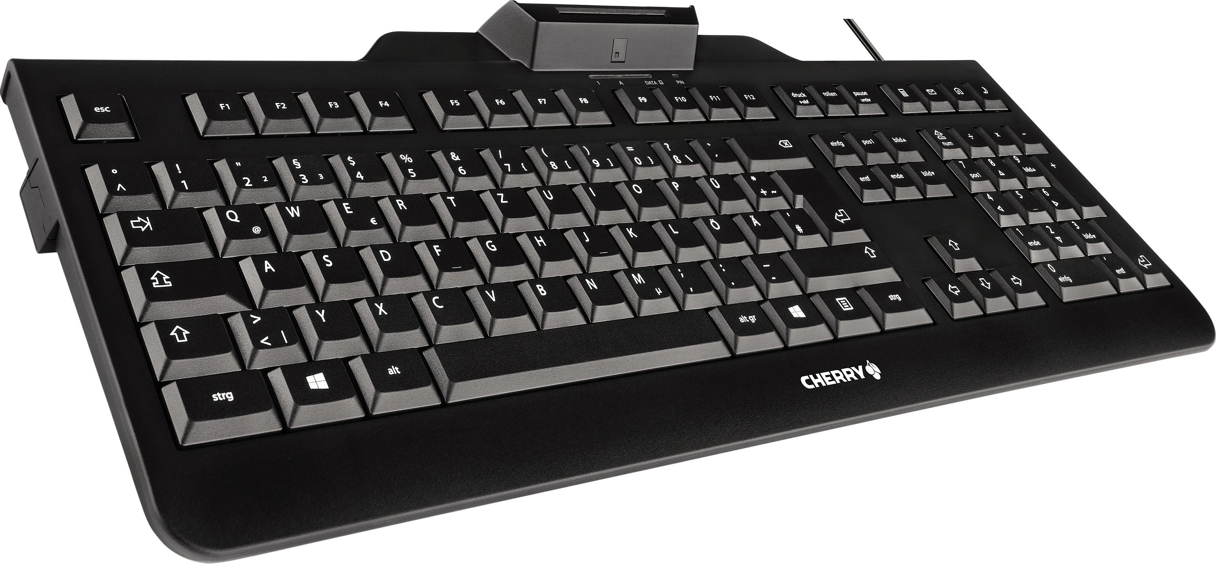 Tastierë Cherry KC 1000 SC, mekanike, smart card reader, USB, QWERTY UK, e zezë