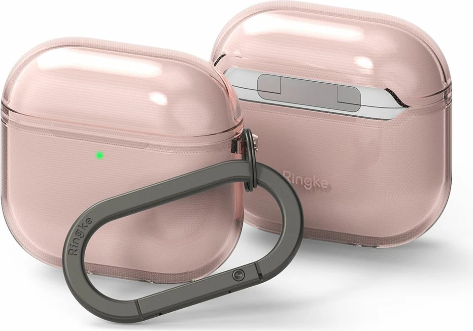 Mbështjellës Ringke Air për Apple AirPods 4, Rozë, me karabiner