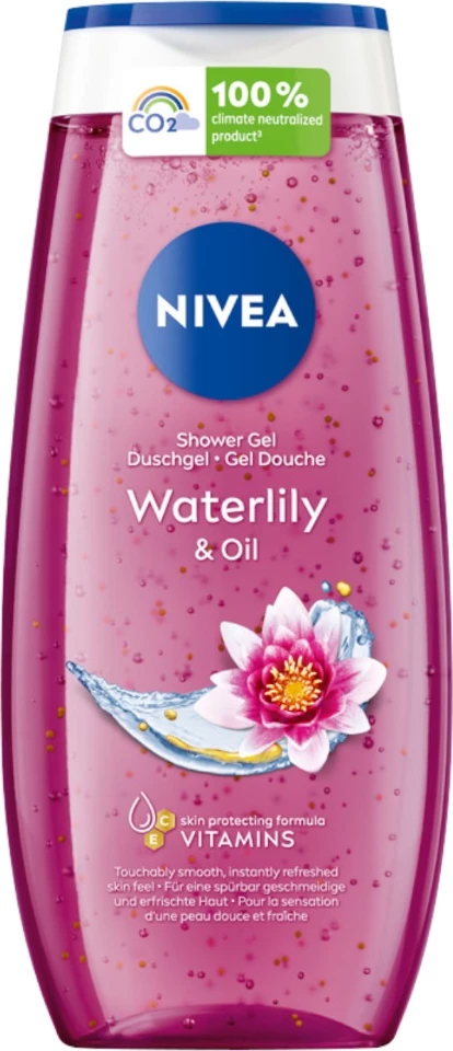 Xhel dushi për femra Nivea Waterlily & Oil 250ml