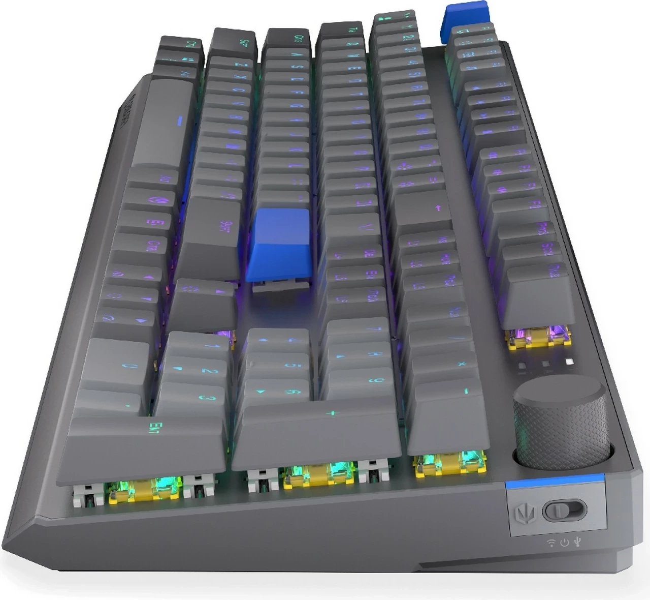 Tastierë mekanike wireless Endorfy Thock V2, RGB, full-size, hot-swap, gri