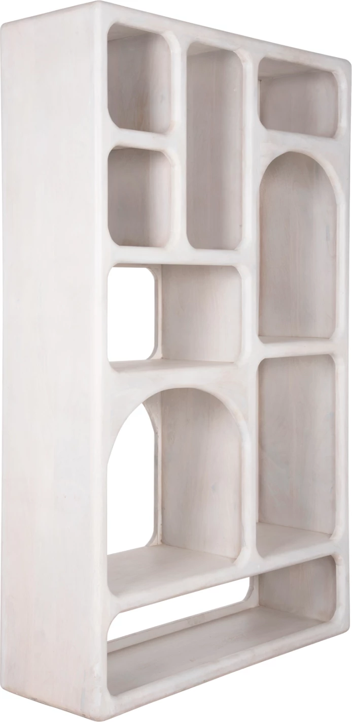 Raft librash HANDYR FH9707 dru mango i fortë, ngjyrë e bardhë, 100x35x165H cm