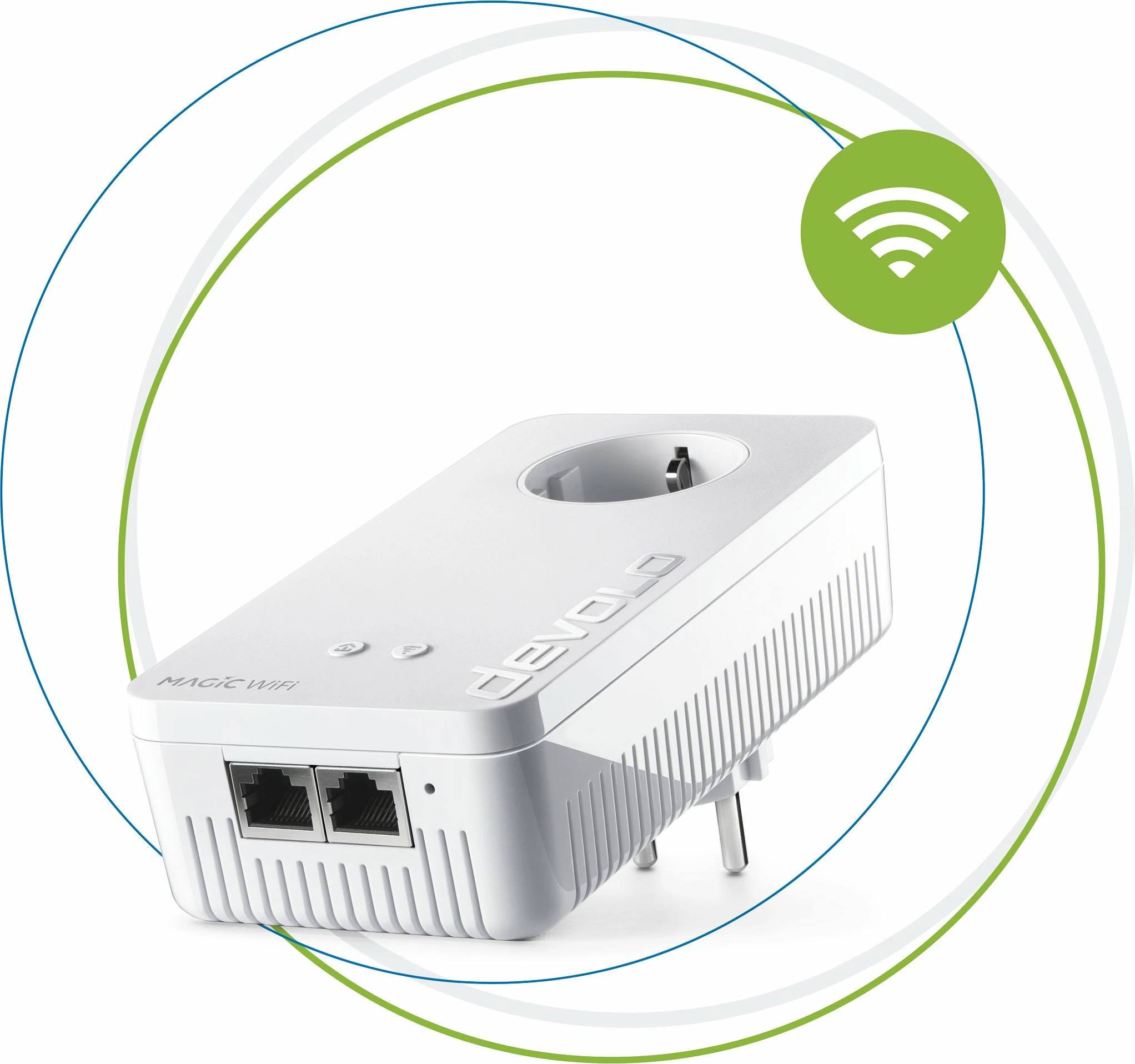 Adapter powerline Wi‑Fi Devolo Magic 2 WiFi next 1200 Mbit/s Gigabit Ethernet, i bardhë, 1 copë