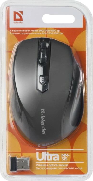 Maus wireless Defender ULTRA MM-315, 1600 DPI, 5 butona, i zi