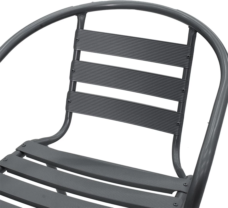 Karrige Tade metalike, ngjyrë gri e errët, 54x62x74cm