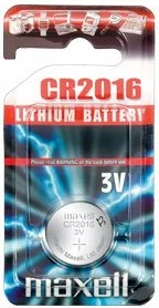 Bateri Maxell CR2016, 3V, 90 mAh, argjend
