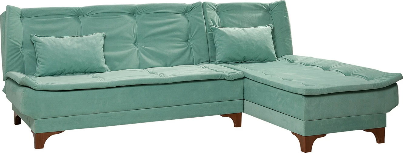 Kënd-sofë krevati Atelier del Sofa, kënd i djathtë, ngjyrë deti e gjelbër