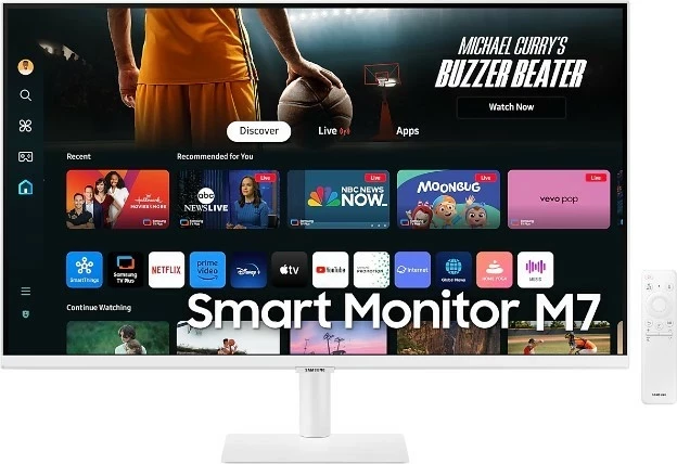 Monitor Samsung Smart M7, 32'', 4K, i bardhë