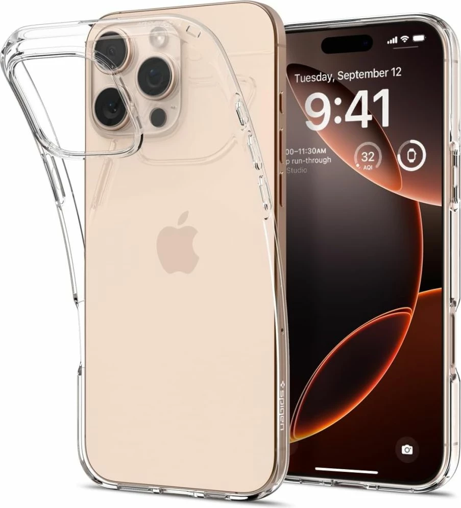 Mbështjellës, Spigen Liquid Crystal për iPhone 16 Pro, TPU i hollë, transparent, set 1 copë